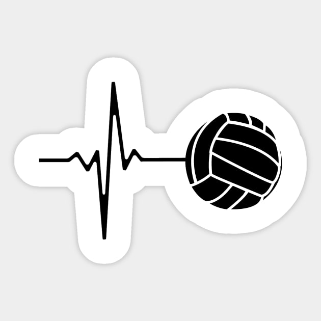 Volleyball Heartbeat Sticker by Shiva121